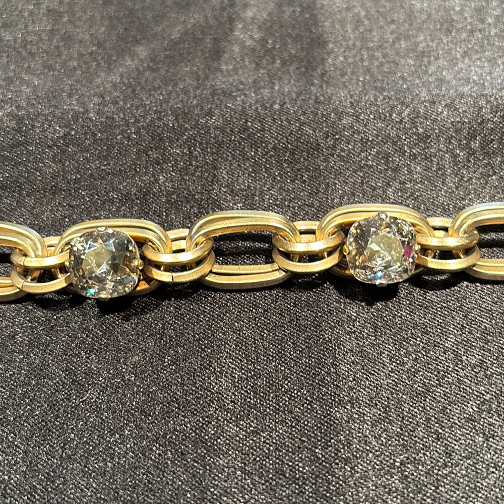 Beautiful gold and crystal Lavie bracelet from France.